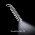 Mini LED flashlight as a keychain from stainless steel