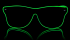 Neoniniai akiniai Way Ferrer stiliaus - Žali