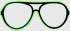 Neónové okuliare  - Zelené