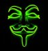 Халловеен маске ЛЕД - зелена