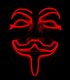 Masker som lyser Anonym - Röd