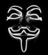 Masky Karneval Anonymous - Biela