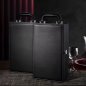 Weingeschenkkörbe - Luxus-Geschenkbox (Set) mit Wein-Öko-Lederverpackung für 2 Flaschen + Zubehör