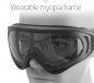 Transparent protective goggles with built-in foam against viruses