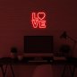 Neon LED sign sa dingding - 3D logo LOVE 50 cm