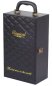 Coffret cadeau avec vin - Coffret de luxe (caisses à vin) paniers en cuir écologique pour 2 bouteilles + accessoires