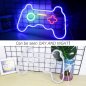 Neon light logo led on the wall - GAMEPAD