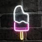 Neoniniai šviesos ženklai ICE CREAM reklamai
