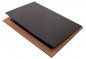 Leather desk pad - luxury design wooden + black leather (Handmade)