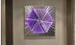 Silver metal wall art - Metal LED backlit RGB 20 colors - Triangles 50x50cm