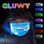 LED svietiaca maska (rúško na tvár) - možnosť prepínať 7 Farieb