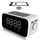 Réveil + chargeur sans fil 10W + batterie 2200 mAh avec sortie USB A et USB C 5V