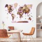 LED mapa na stenu 3D drevená s RGB LED podsvietením (App mobil + diaľkové) - 200cm x 120cm