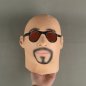 Maschera in lattice di silicone da uomo calvo - per adulti per Halloween o carnevale