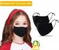 Masker pelindung untuk anak-anak elastis hitam dengan bando yang dapat disesuaikan