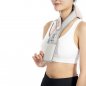 Heated neck pad (wrap) for neck pain with a display for temperature control up to 65° C