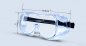 Transparent protection glasses fully closed with valves + Anti-fog