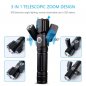 LED flashlight - torch light 20W (2000 Lumens) + 2 side lights + 4 lighting modes