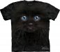 Μπλουζάκι προσώπου ζώου - Μαύρο γατάκι
