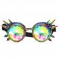 Kaleidoskopický LED svítící Steampunk brýle RGB barevné + dálkové ovládání