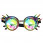 Ochelari Steampunk luminoși LED caleidoscopici culoare RGB + telecomandă