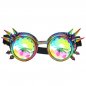 Kaleidoskopische LED leuchtende Steampunk-Brille RGB-Farbe + Fernbedienung