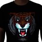 LED majica kratkih rukava - Tigar (glava) svijetli + bljeskajuća majica