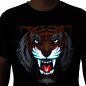 LED-T-Shirt - Tiger (Kopf) leuchtendes + blinkendes T-Shirt