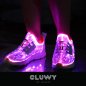 Πολύχρωμα λαμπερά πάνινα παπούτσια LED - GLUWY Star