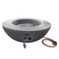Chimenea de gas propano redonda - Mesa exterior de hormigón con chimenea de gas - 106x40 cm FENIX gris