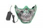LED zabavna maska - zelena lobanja
