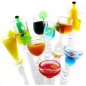 Agitatoare de cocktail pentru bauturi - Agitatoare acrilice colorate cu decoratiuni pentru bauturi - Set 10 buc