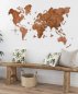 Wood map on wall decoration - oak color 100 cm x 60 cm​