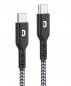 USB-C į USBC SuperCord laidas su įkrovimo greičiu iki 100W – juodas