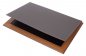 Schreibtischlöscher - Luxusdesign (Holz + graues Leder) 100% handgefertigt