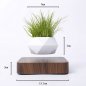 Plavajoča rastlinska posoda - lebdeča 360 ° cvetlična posoda na magnetni leseni podlagi