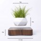 Floating plant pot - levitating 360° flowerpot on a magnetic wooden base