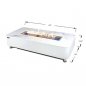 Luxury ceramic table + gas fireplace (propane) portable outdoor - White