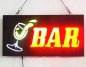 LED light advertising sign board BAR - 43 cm x 23 cm