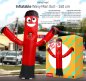 Inflatable suit - Adult costume RED Man XXL up to 2,4m + fan