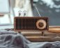 Retro radio - Wooden vintage radio with Bluetooth + FM/AM radio/AUX/USB disk/Micro SD