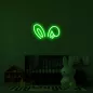 Neon LED-skilte på væggen - 3D oplyst logo BUNNY 50 cm