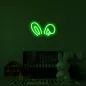 Neon LED-kyltit seinällä - 3D-valaistu logo BUNNY 50 cm