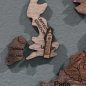 Monumen dunia 15pcs - peniti pada peta kayu