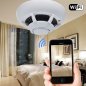 Smoke detector camera Wifi + BUONG HD na may malapit na LED ng IR