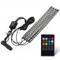 Car led light strips LED - color interior lighting - 4x18 RGB LED lights + remote + sound sensor