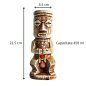 Copa de cóctel de cerámica Tiki Samif con capacidad de 450 ml