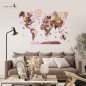 LED mapa na stenu 3D drevená s RGB LED podsvietením (App mobil + diaľkové) - 200cm x 120cm