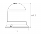 LED beacon light flashing 24 x 1W with magnet