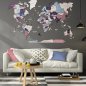 3D wooden wall map of the world PASTEL - 300 cm x 175 cm